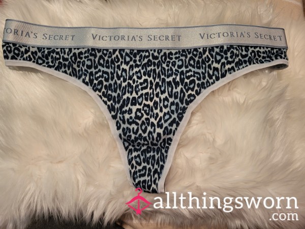 T41: XL Blue Cheetah VICTORIA SECRET Thong