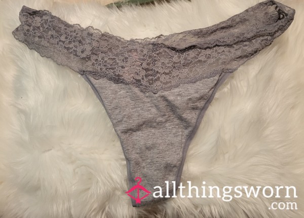 T6: XL Grey VICTORIA SECRET Thong