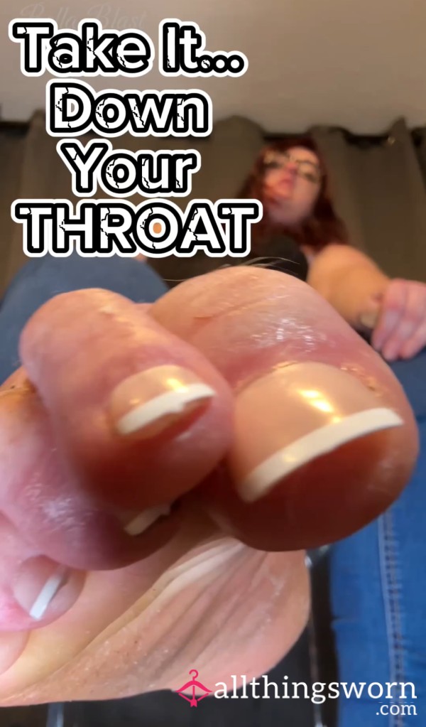 40. Take It Down Your Throat And THANK ME! You Have No Choice As I Dominate You With My BIG Stinky BBW Feet