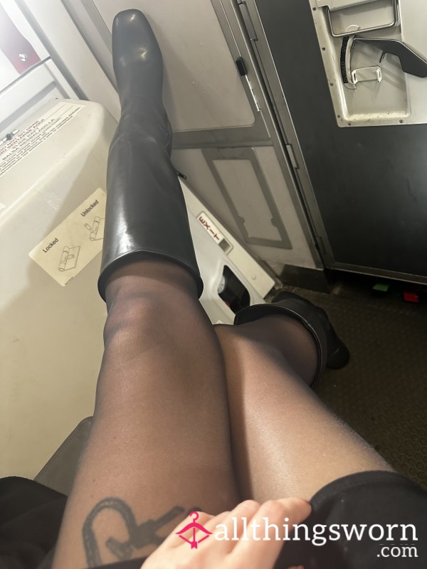 Taking My Boot And Socks Off In The Galley To Stretch My Feet