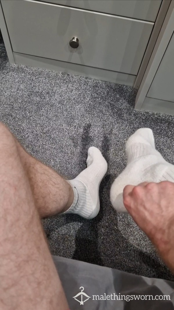 Taking My Sweaty Socks Off And Wanking My Hard Ginger D*ck