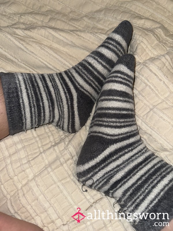 Tall Black And White Socks