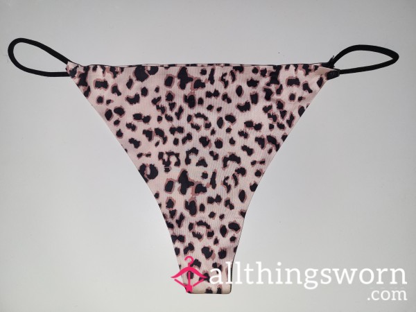 Tan Cheetah Print Thong