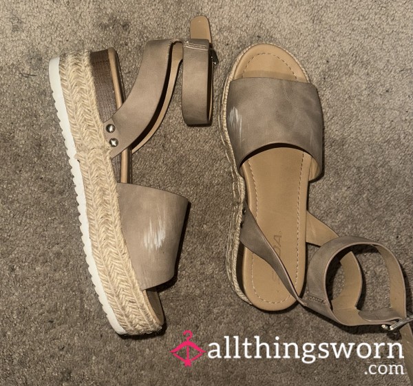 Tan Platform Sandals