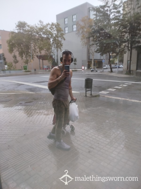 Tank Top. Sweated After Getting Wet For The Rain