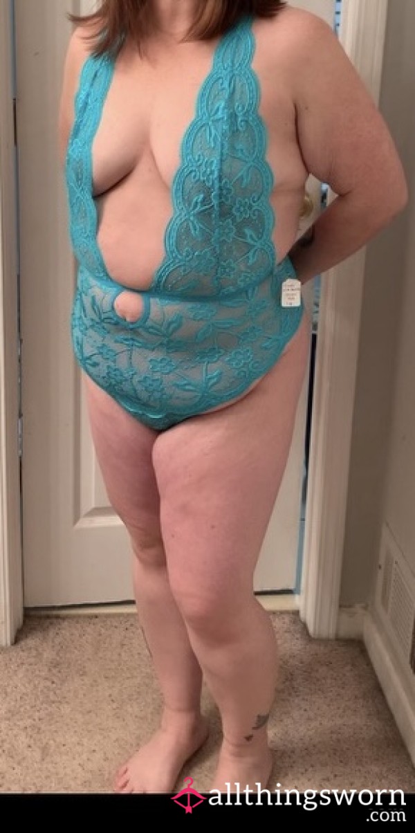 Teal Lacie Lingerie Suit