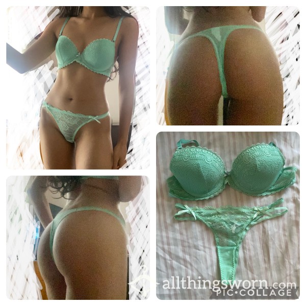 Teal Mint Green Lingerie Set