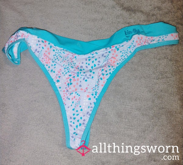 Teal Outlined Confetti Print Panties