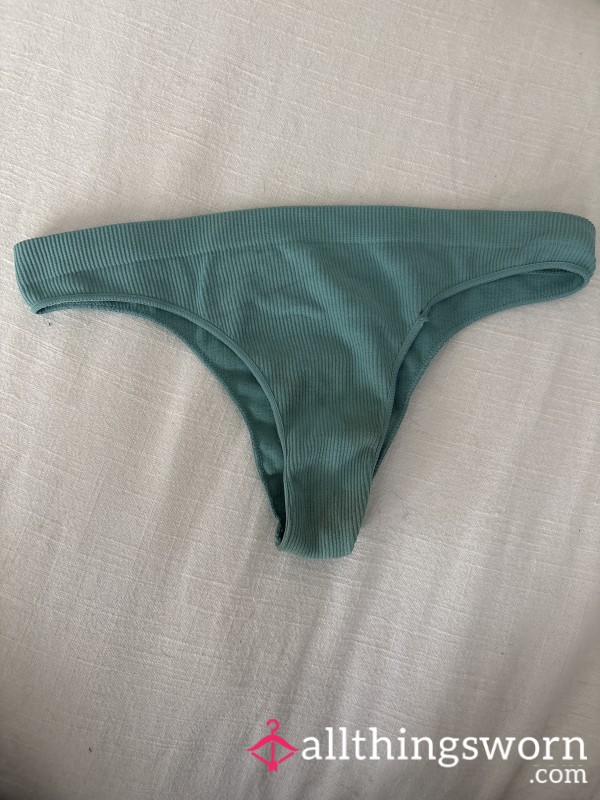 Teal Stained Thong