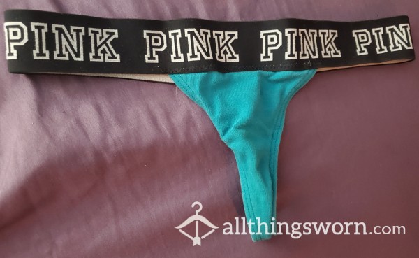 Teal Victoria Secret PINK Thong