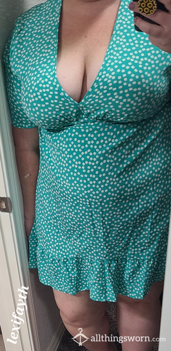 Sold Teal & White Sissy Dress