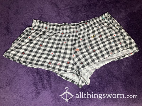 Teeny Checkered Sleep Shorts