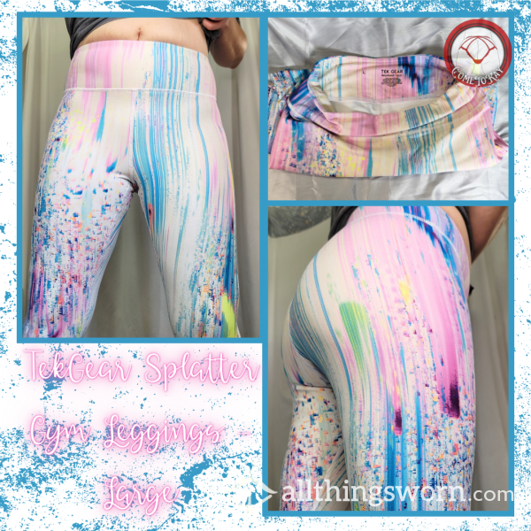 Bright Paint Splatter Gym Leggings