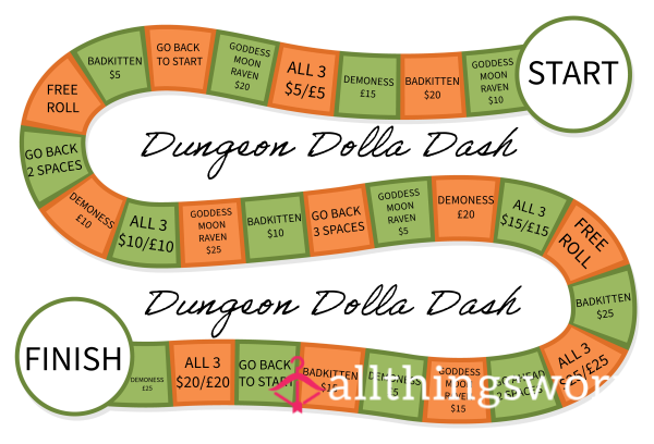 The Dungeon Dolla Dash Findom Board Game