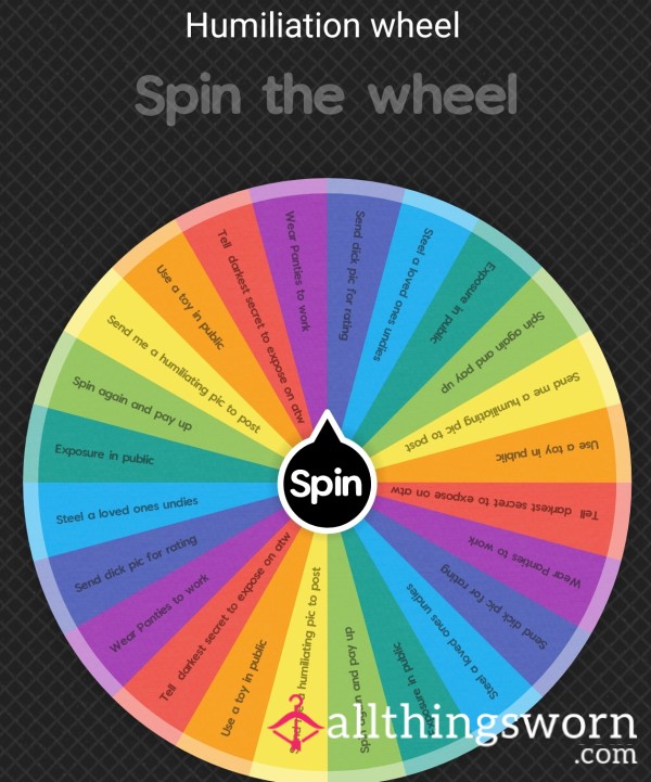 The Humiliation Wheel By The Dark Mistress