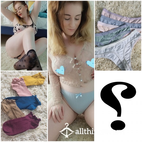 The Mystery Package ♥️ Panties, Socks And Custom Photoset £22.99 Read Listing For Detisls (48 Hours Wear)