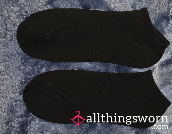 Thick Black Ankle Socks