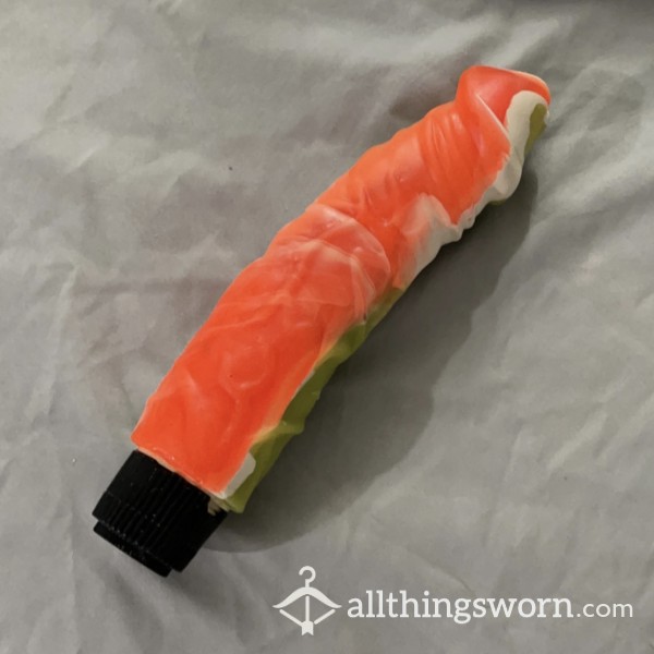 THICK Heavily Used Silicone Di**o Vibrator (buy My Used Toy To Help Fund A New One)