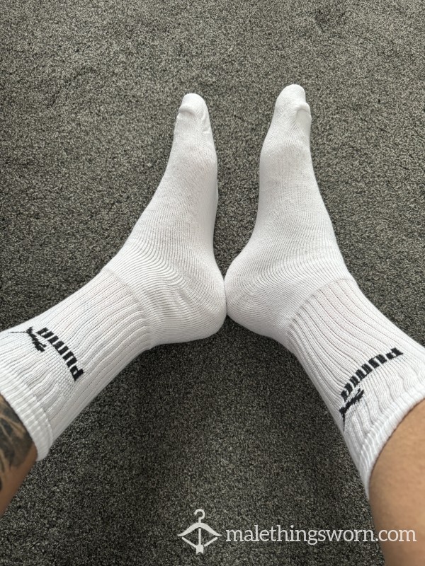 Thick White Puma Socks