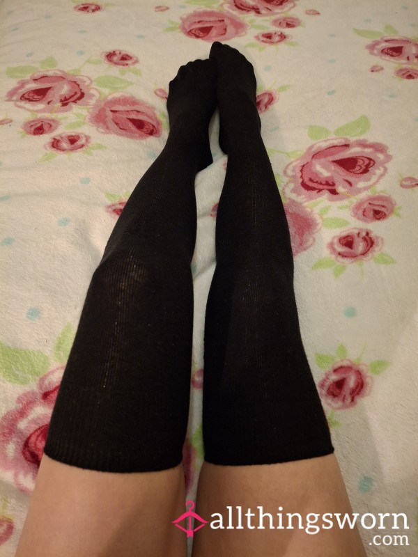 Thigh High Black Socks