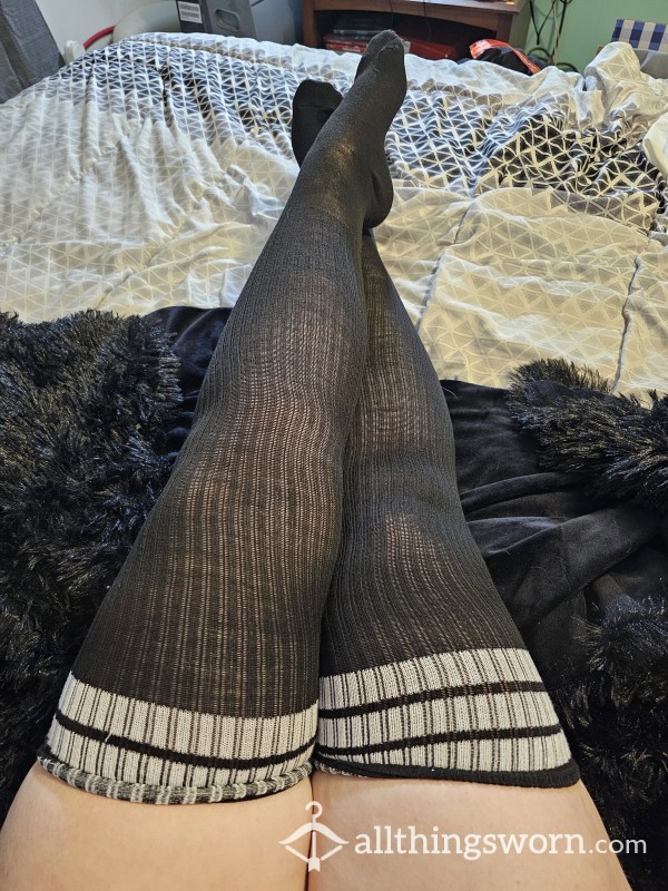 Thigh High Black Socks