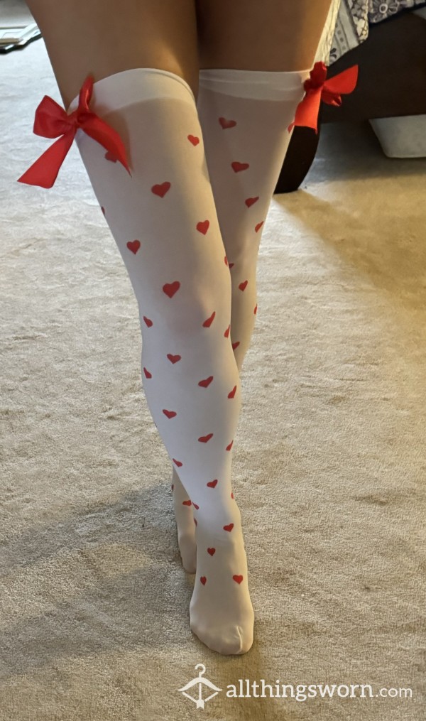 Thigh High Heart Stockings