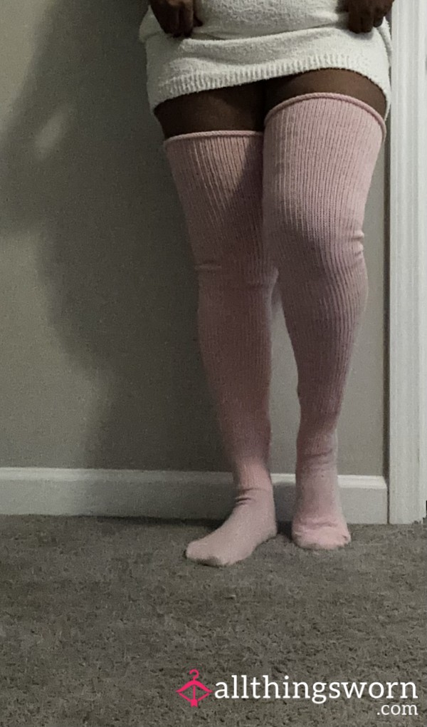 Thigh High Pink Socks