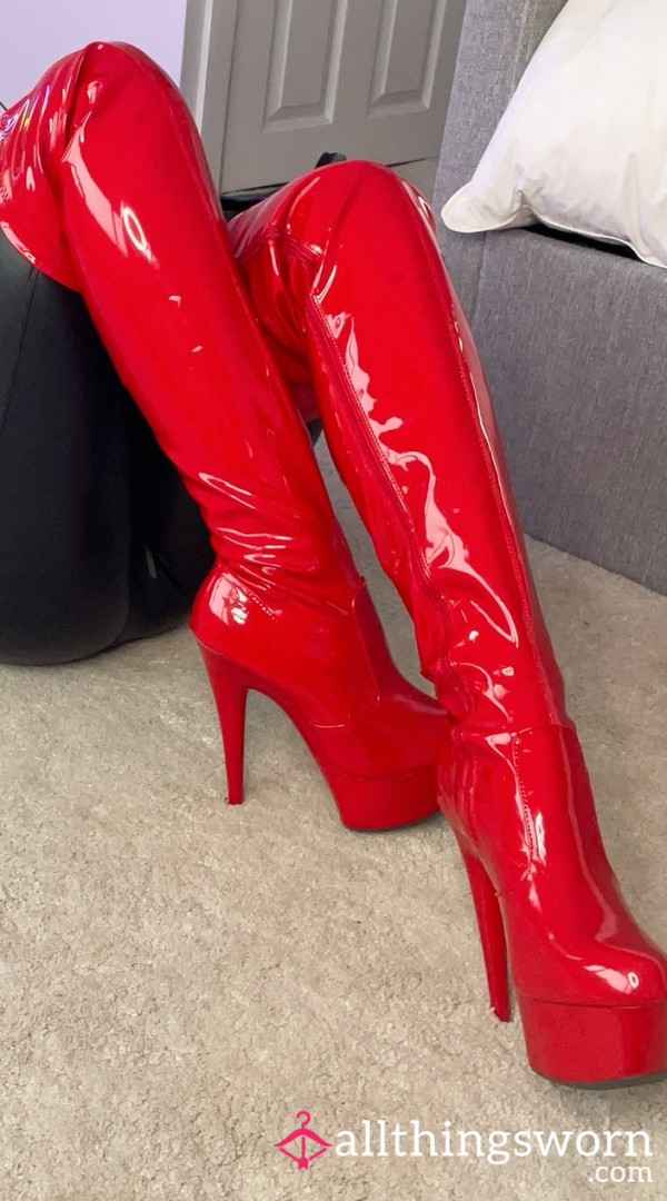 Thigh High Pvc Boots