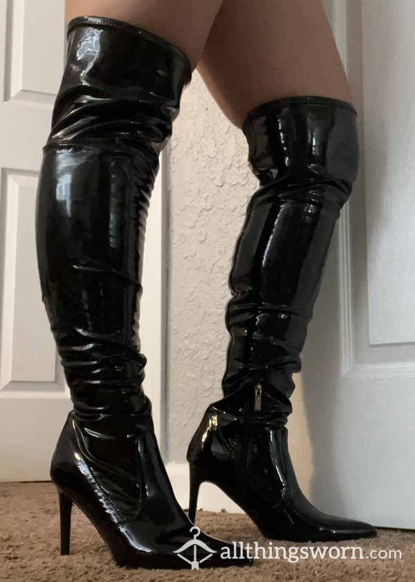 Thigh High S**y Black Boots