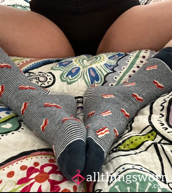 Thin BACON Socks! S**y And Playful