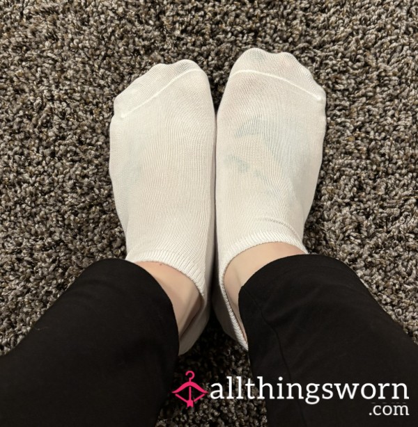 Thin White Ankle Socks - Custom Wear