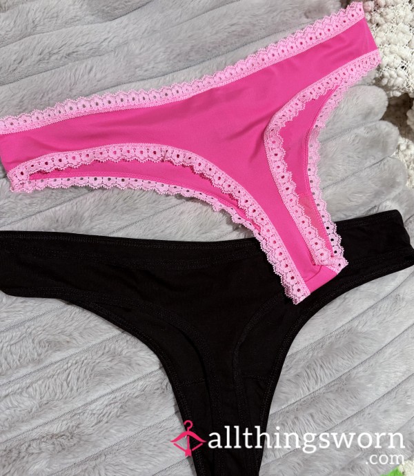 Thongs! Pink & Black 💖🖤