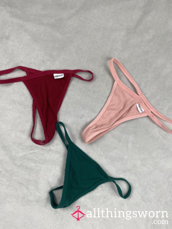 Three Cotton Thongs