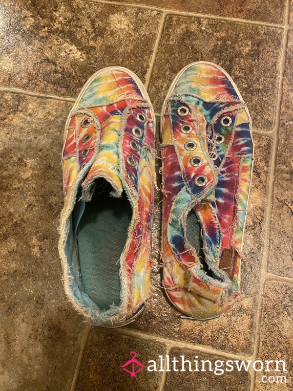 Tie Dye 🌈 Blowfish Slip On Flats, Size 8 Women’s