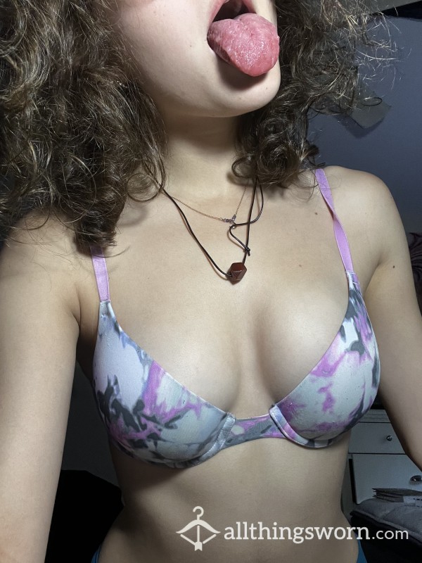 Tie Dye, Old, Worn Down PINK Bra