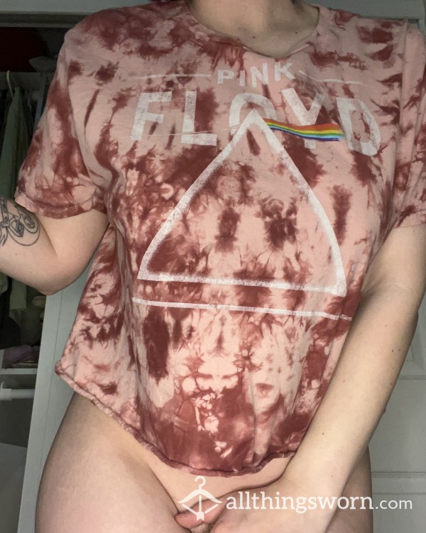 Tie Dye Pink Floyd Crop