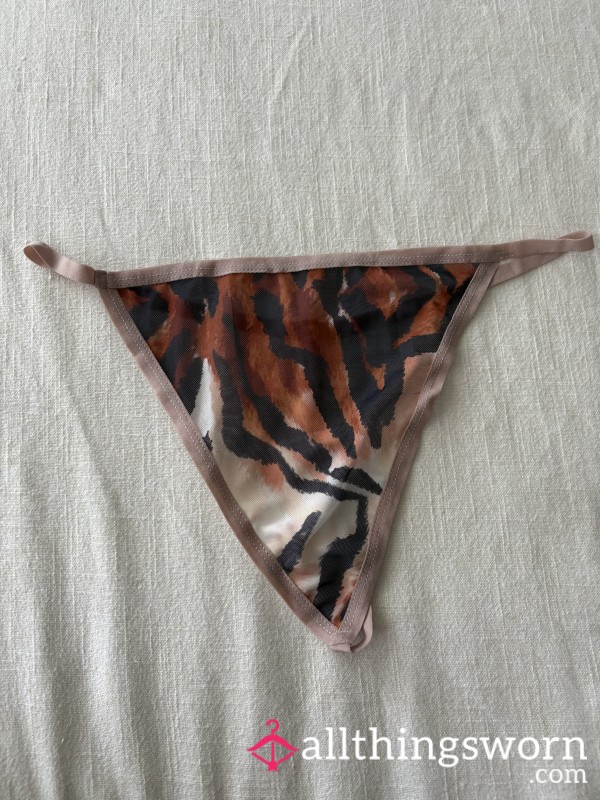 Tiger Print Thong