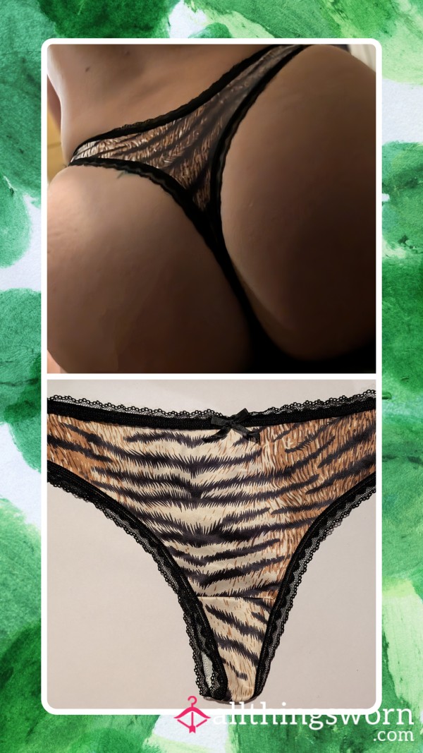 Tiger Print Thong 🐯