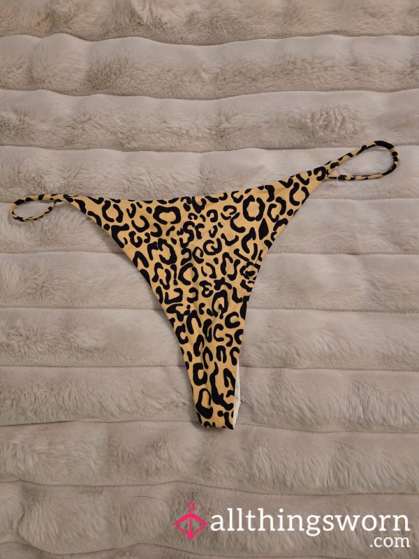 Tiger Print Thong Panties