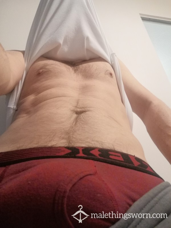 Tight Red Briefs. Worn 2 Days. No Shower.