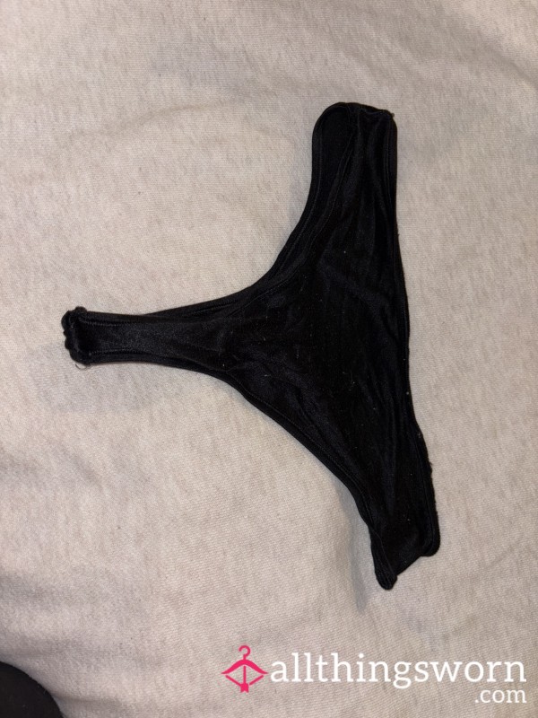 Tiny Black Thong Size S