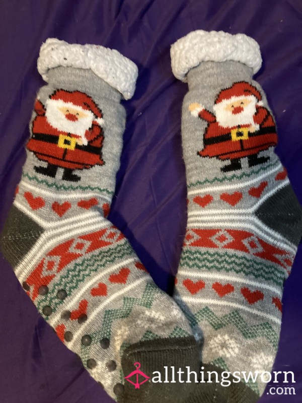 Tis The Season! Worn Christmas Socks Waiting For You :)