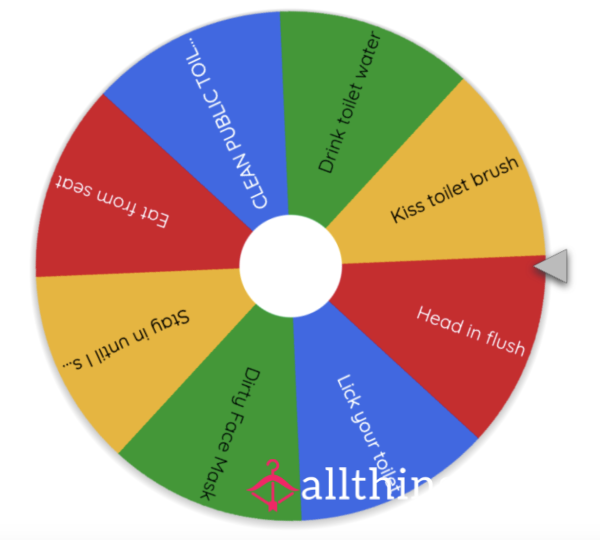 Toilet Spin Wheel Game Task