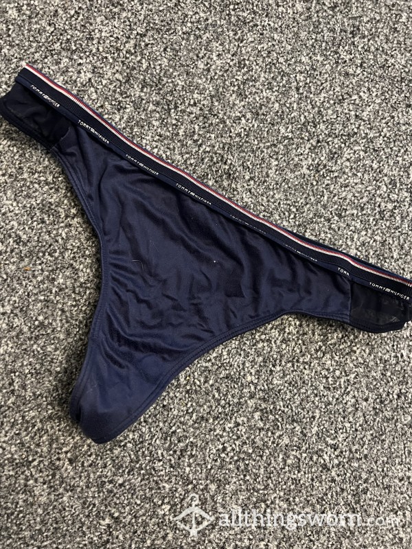 Tommy Hilfiger Blue Silk Thong - 24 Hour Wear