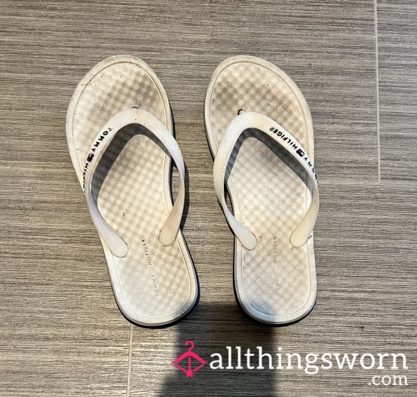 Tommy Hilfinger Flip-Flops- VERY Worn