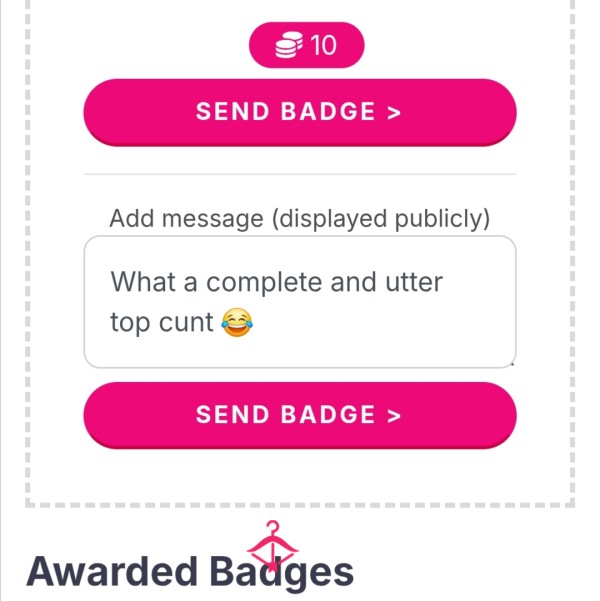 Top C**t Premium Badge