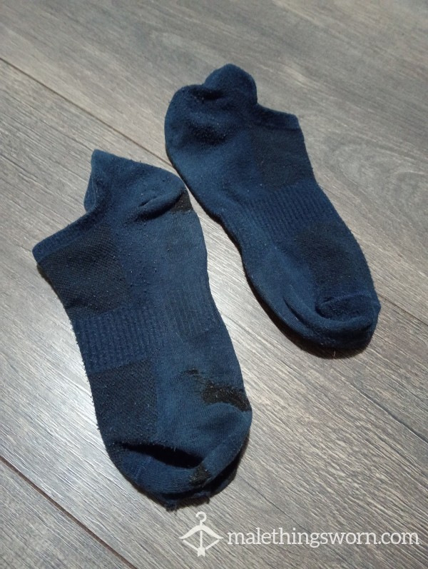 Torn Blue Socks