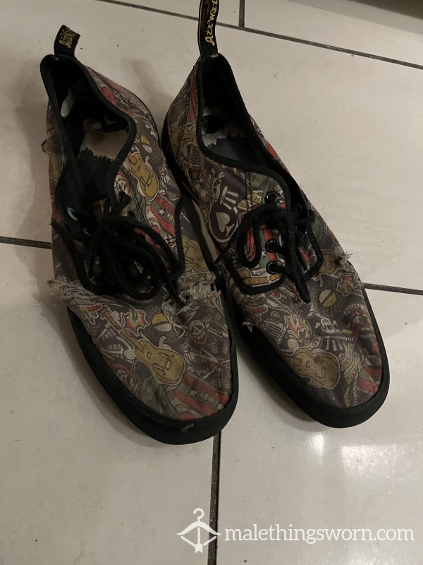 Trashed Doc Marten Canvas