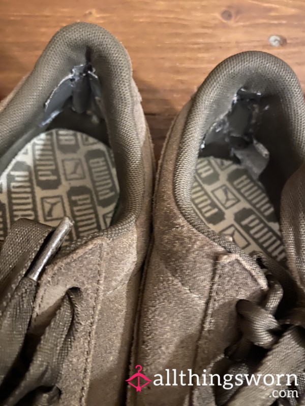 Trashed Puma Trainers