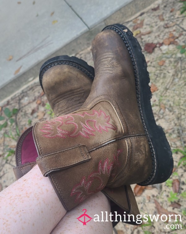 True Filthy Sh*tkickers - Cowgirl Boots Size 8.5 - Ariat - Blue-Collar Florida Heat Manual Worker